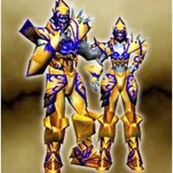 布坎族战士形象：蓝色皮肤、手持巨斧